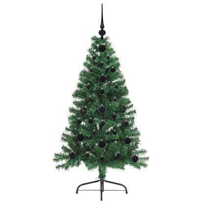 Künstlicher vorbeleuchteter Weihnachtsbaum Grün 120 cm PVC