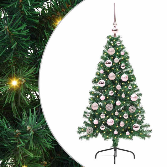 Künstlicher vorbeleuchteter Weihnachtsbaum Grün 120 cm PVC