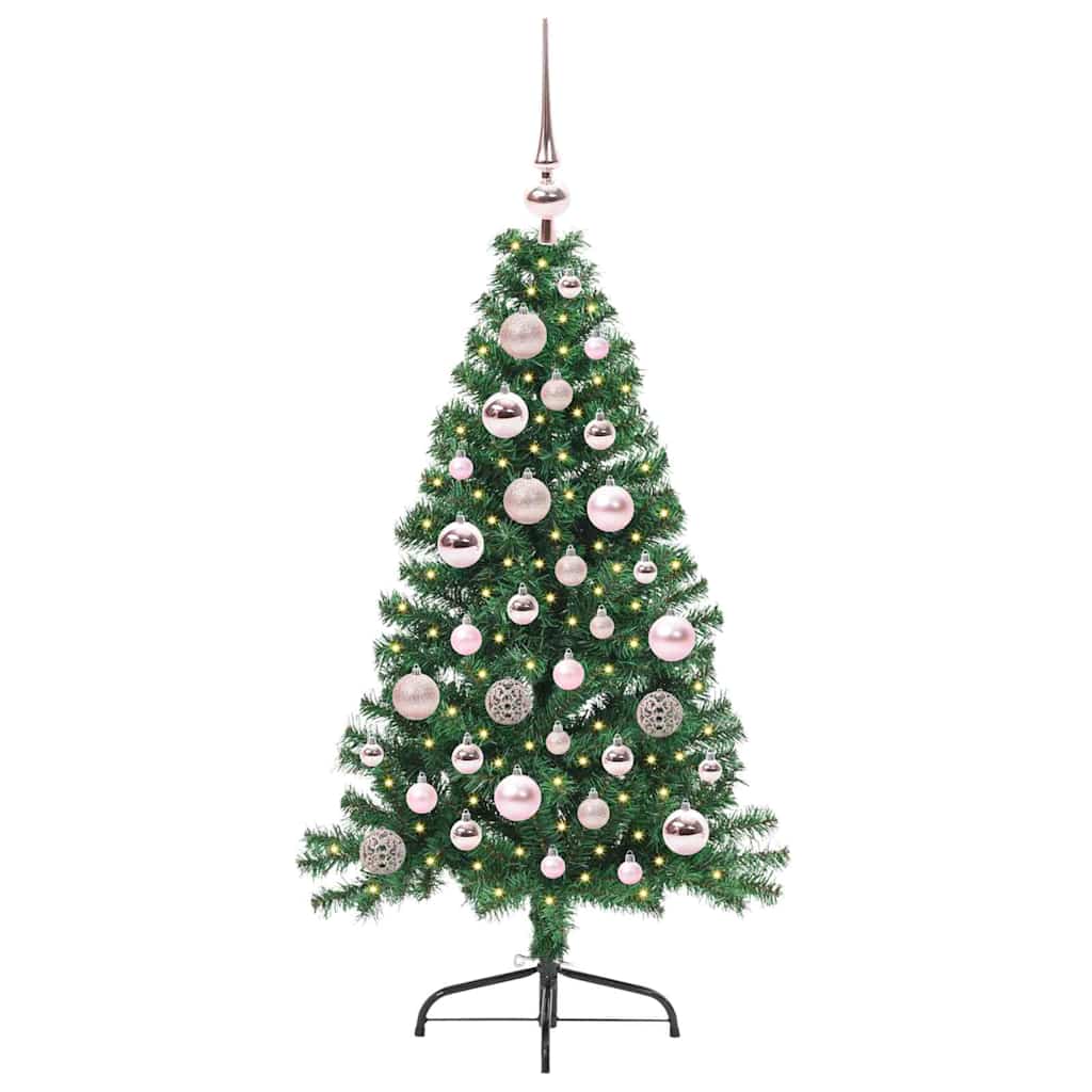Künstlicher vorbeleuchteter Weihnachtsbaum Grün 120 cm PVC