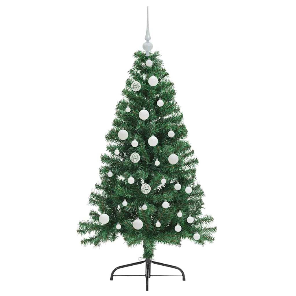 Künstlicher vorbeleuchteter Weihnachtsbaum Grün 120 cm PVC