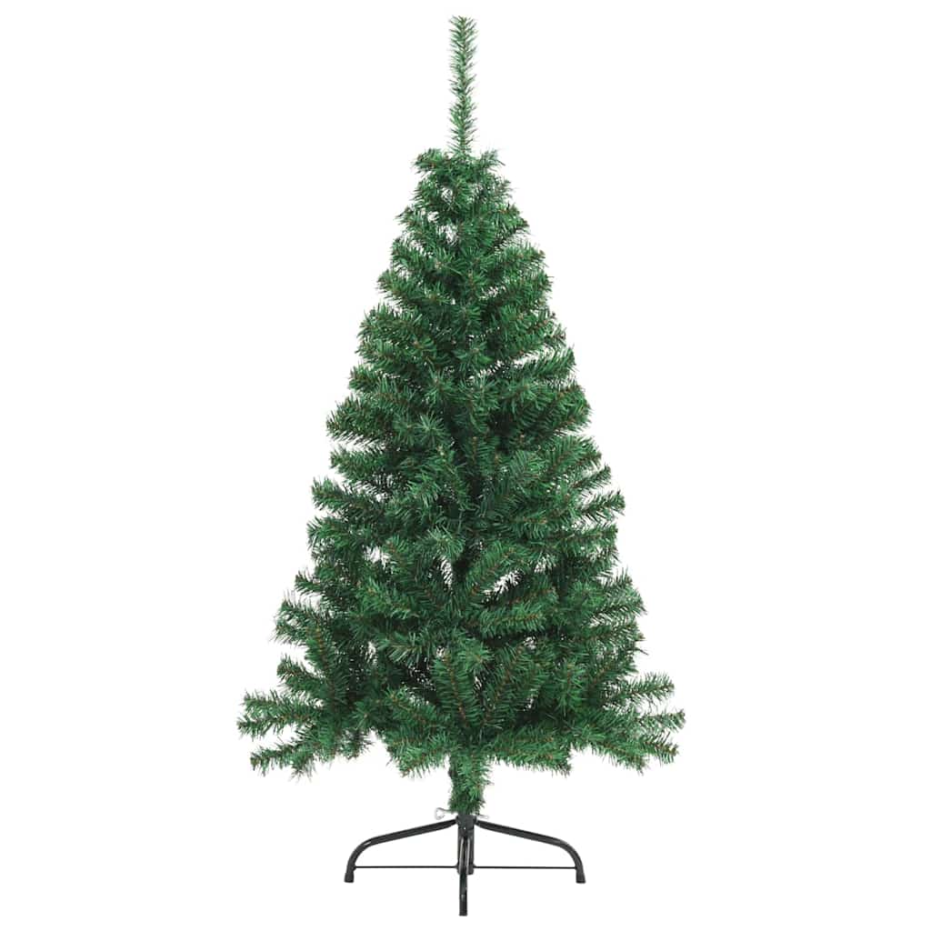 Albero di Natale artificiale preilluminato, verde, 120 cm, PVC