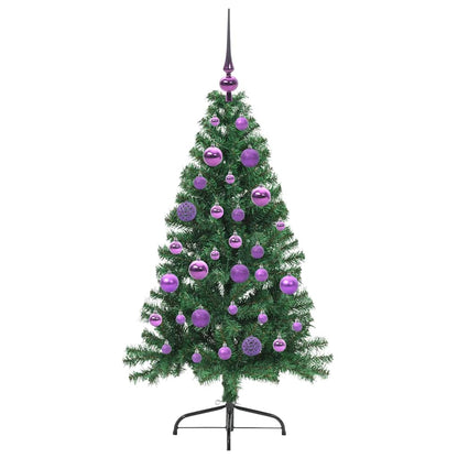 Künstlicher vorbeleuchteter Weihnachtsbaum Grün 120 cm PVC