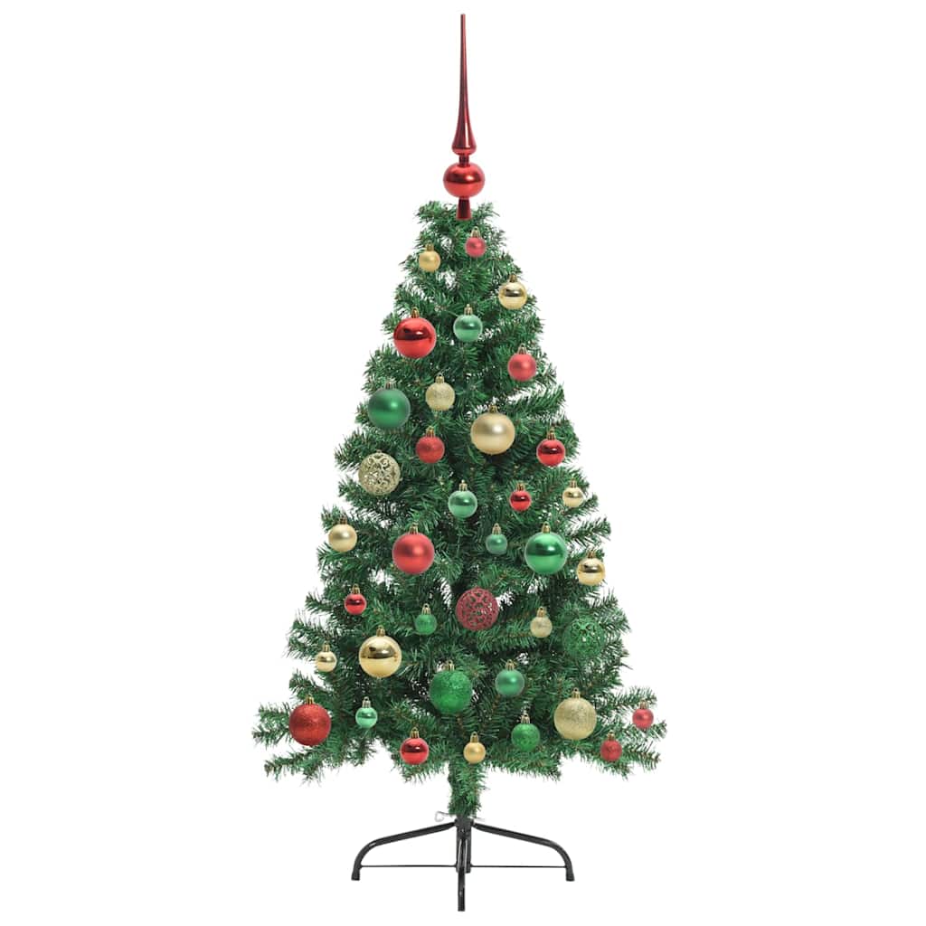 Künstlicher vorbeleuchteter Weihnachtsbaum Grün 120 cm PVC