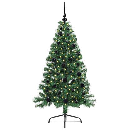Künstlicher vorbeleuchteter Weihnachtsbaum Grün 150 cm PVC