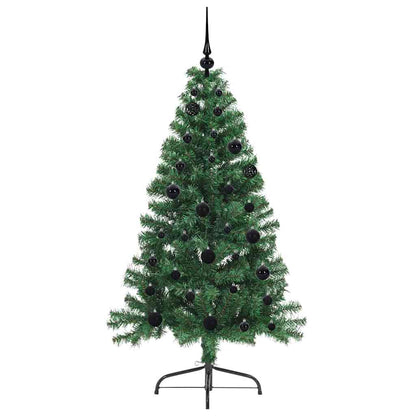 Künstlicher vorbeleuchteter Weihnachtsbaum Grün 150 cm PVC