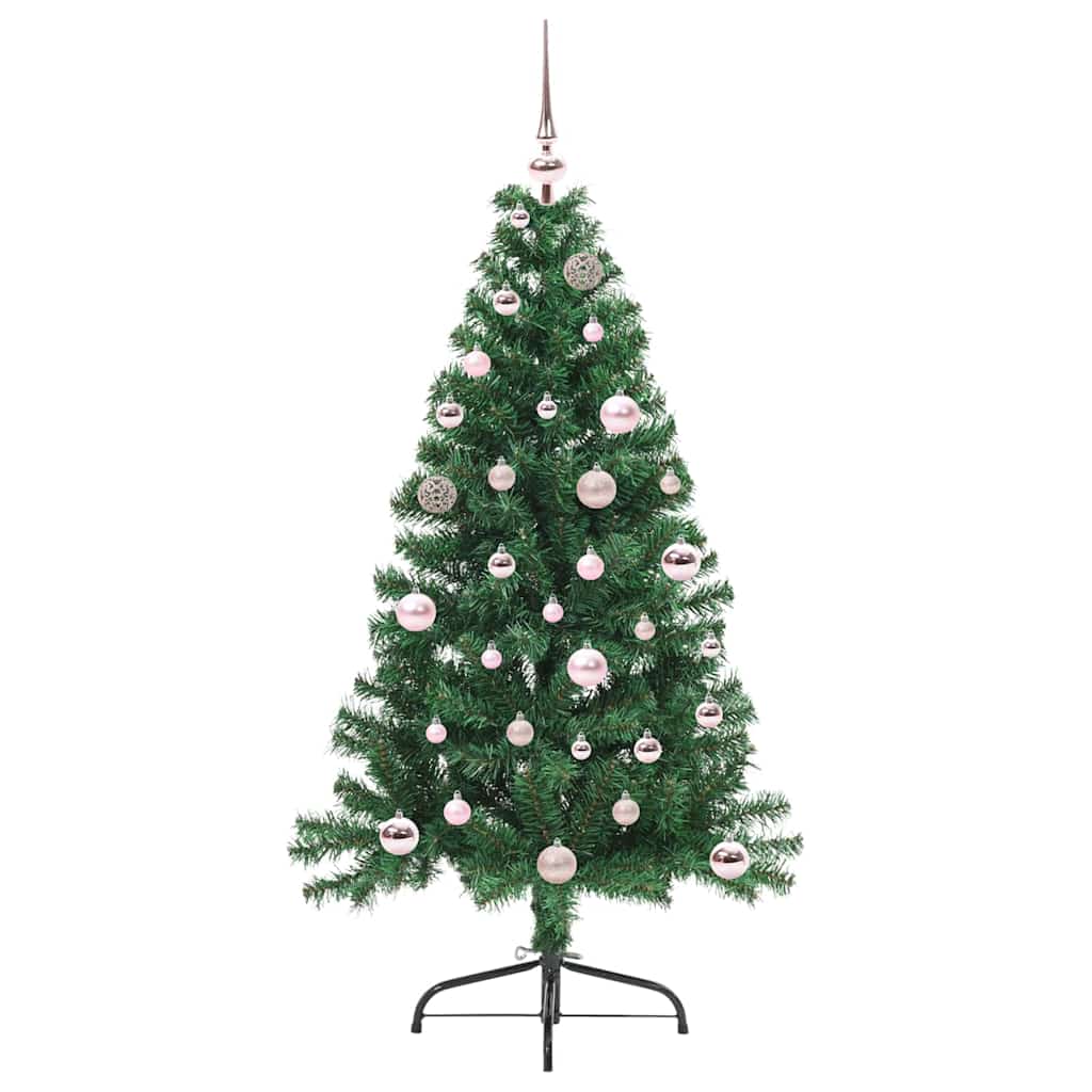 Künstlicher vorbeleuchteter Weihnachtsbaum Grün 150 cm PVC