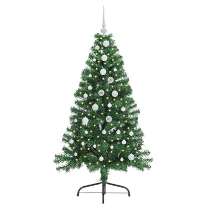 Künstlicher vorbeleuchteter Weihnachtsbaum Grün 150 cm PVC