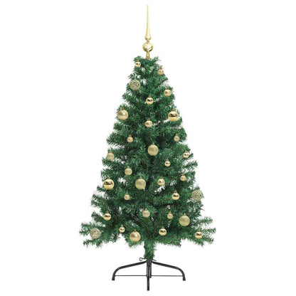 Künstlicher vorbeleuchteter Weihnachtsbaum Grün 150 cm PVC