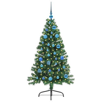 Künstlicher vorbeleuchteter Weihnachtsbaum Grün 150 cm PVC