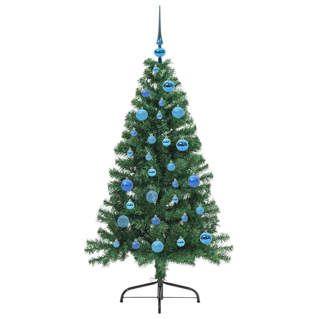 Künstlicher vorbeleuchteter Weihnachtsbaum Grün 150 cm PVC