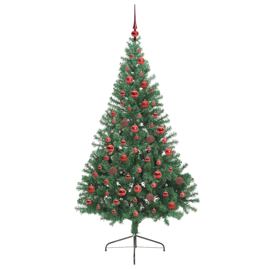 Künstlicher vorbeleuchteter Weihnachtsbaum Grün 180 cm PVC