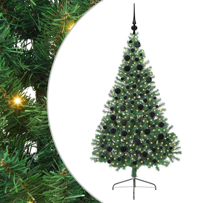 Künstlicher vorbeleuchteter Weihnachtsbaum Grün 180 cm PVC