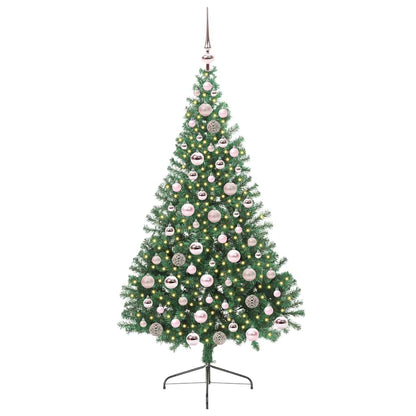 Künstlicher vorbeleuchteter Weihnachtsbaum Grün 180 cm PVC