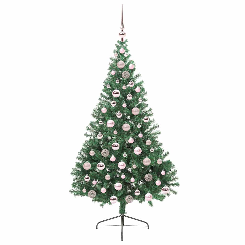 Künstlicher vorbeleuchteter Weihnachtsbaum Grün 180 cm PVC