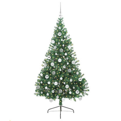 Künstlicher vorbeleuchteter Weihnachtsbaum Grün 180 cm PVC