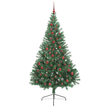Künstlicher vorbeleuchteter Weihnachtsbaum Grün 210 cm PVC