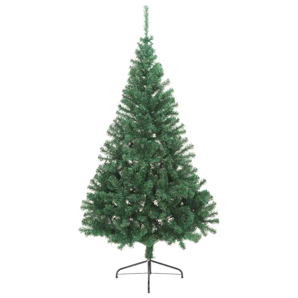 Künstlicher vorbeleuchteter Weihnachtsbaum Grün 210 cm PVC