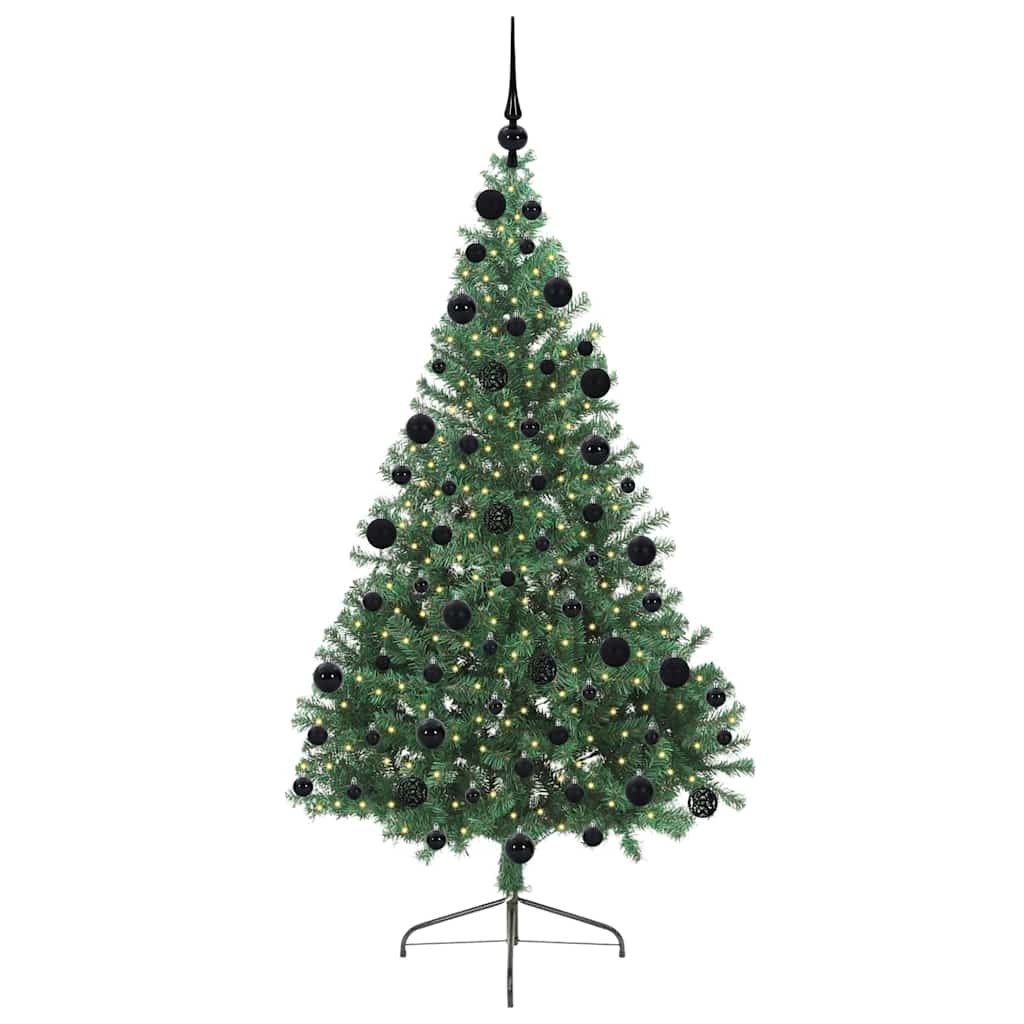Künstlicher vorbeleuchteter Weihnachtsbaum Grün 210 cm PVC