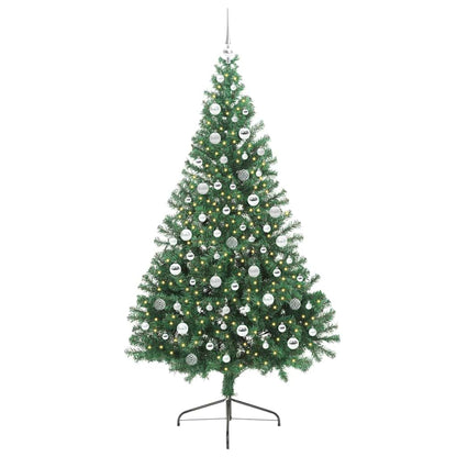 Künstlicher vorbeleuchteter Weihnachtsbaum Grün 210 cm PVC