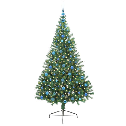 Künstlicher vorbeleuchteter Weihnachtsbaum Grün 210 cm PVC