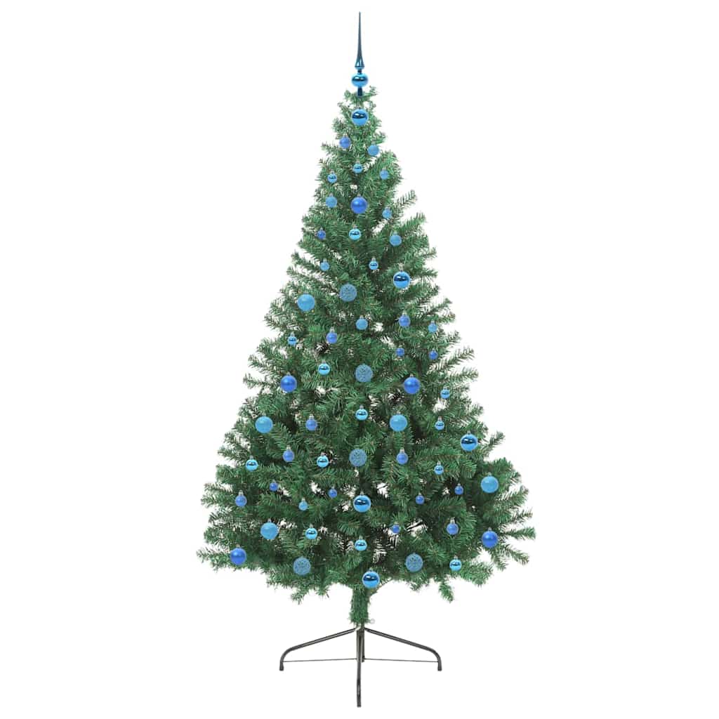 Künstlicher vorbeleuchteter Weihnachtsbaum Grün 210 cm PVC