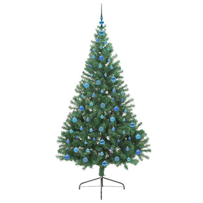 Künstlicher vorbeleuchteter Weihnachtsbaum Grün 210 cm PVC