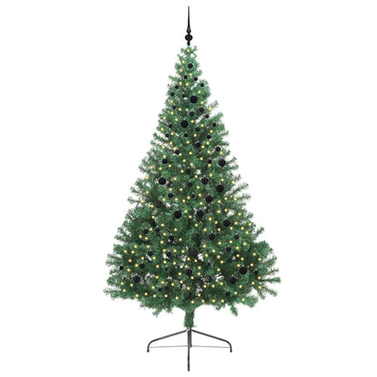 Künstlicher vorbeleuchteter Weihnachtsbaum Grün 240 cm PVC
