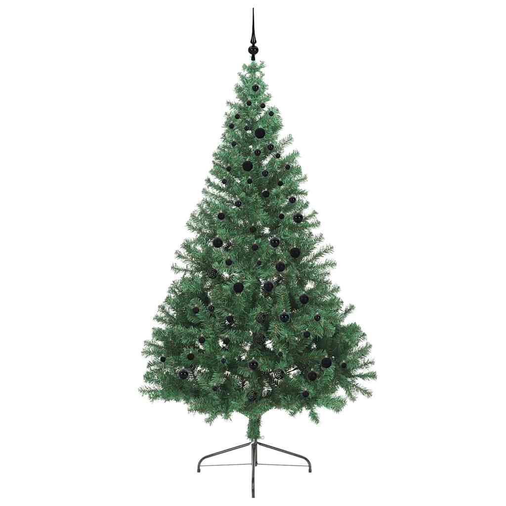 Künstlicher vorbeleuchteter Weihnachtsbaum Grün 240 cm PVC
