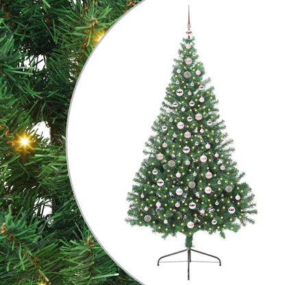 Künstlicher vorbeleuchteter Weihnachtsbaum Grün 240 cm PVC