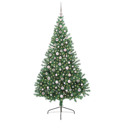 Künstlicher vorbeleuchteter Weihnachtsbaum Grün 240 cm PVC