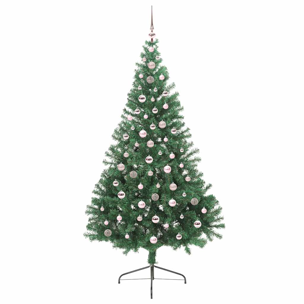 Künstlicher vorbeleuchteter Weihnachtsbaum Grün 240 cm PVC