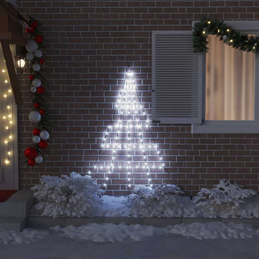 Albero di Natale a LED con picchetti da terra, bianco freddo, 180 cm, metallo
