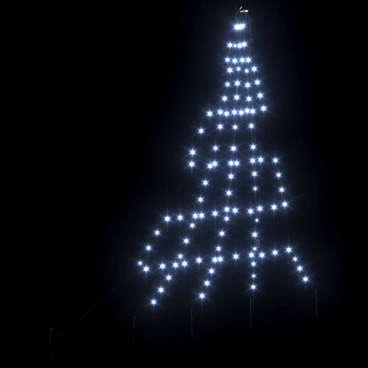 Albero di Natale a LED con picchetti da terra, bianco freddo, 180 cm, metallo