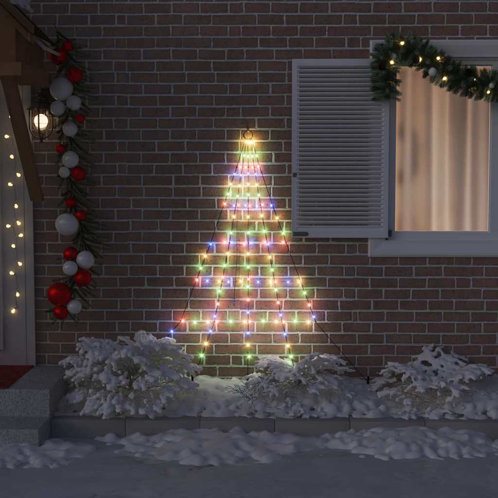 LED Weihnachtsbaum mit Erdspießen Mehrfarbig 182 cm Metall