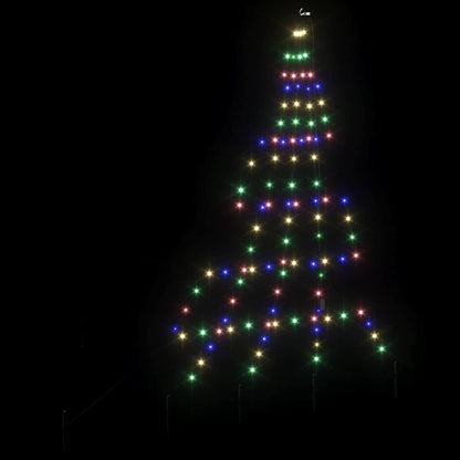 LED Weihnachtsbaum mit Erdspießen Mehrfarbig 182 cm Metall