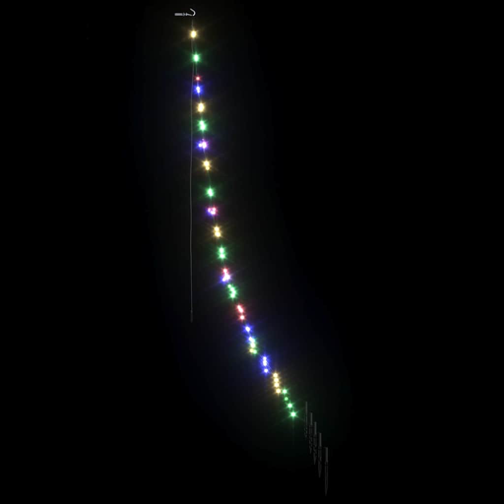 LED Weihnachtsbaum mit Erdspießen Mehrfarbig 182 cm Metall