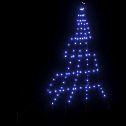 Albero di Natale a LED con picchetti da terra, blu, 180 cm, metallo