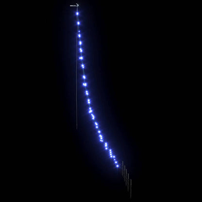 Albero di Natale a LED con picchetti da terra, blu, 180 cm, metallo