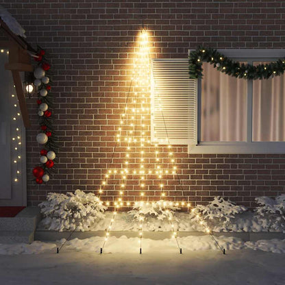 LED Weihnachtsbaum mit Erdspießen Warmes Weiß 306 cm Metall