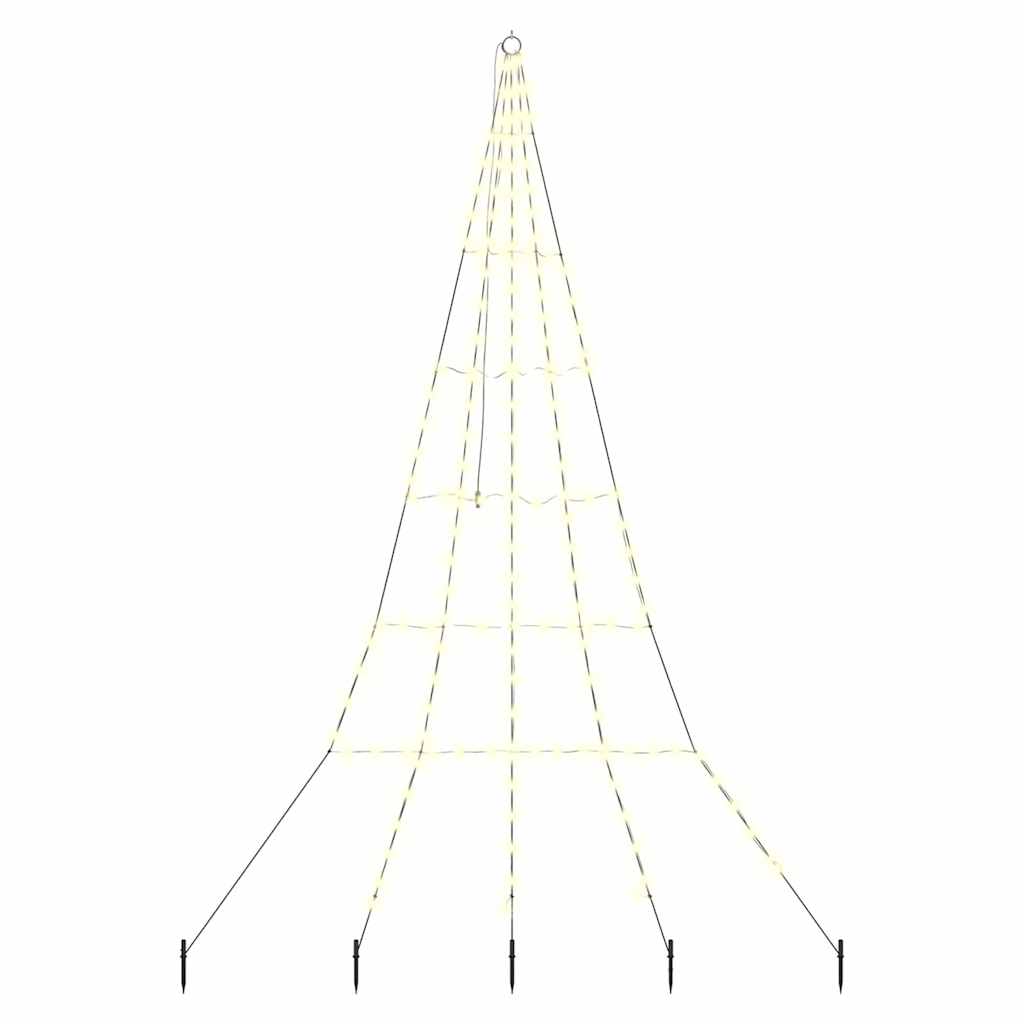 LED Weihnachtsbaum mit Erdspießen Warmes Weiß 306 cm Metall