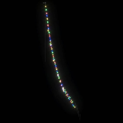 Albero di Natale a LED con picchetti da terra, multicolore, 300 cm, metallo