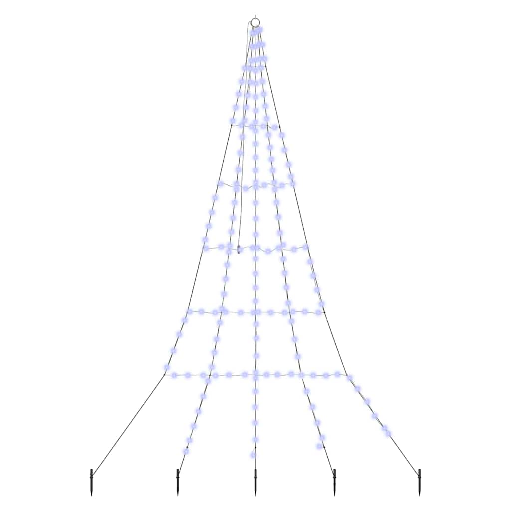 LED Weihnachtsbaum mit Erdspießen Blau 306 cm Metall