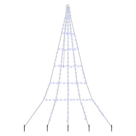 LED Weihnachtsbaum mit Erdspießen Blau 306 cm Metall