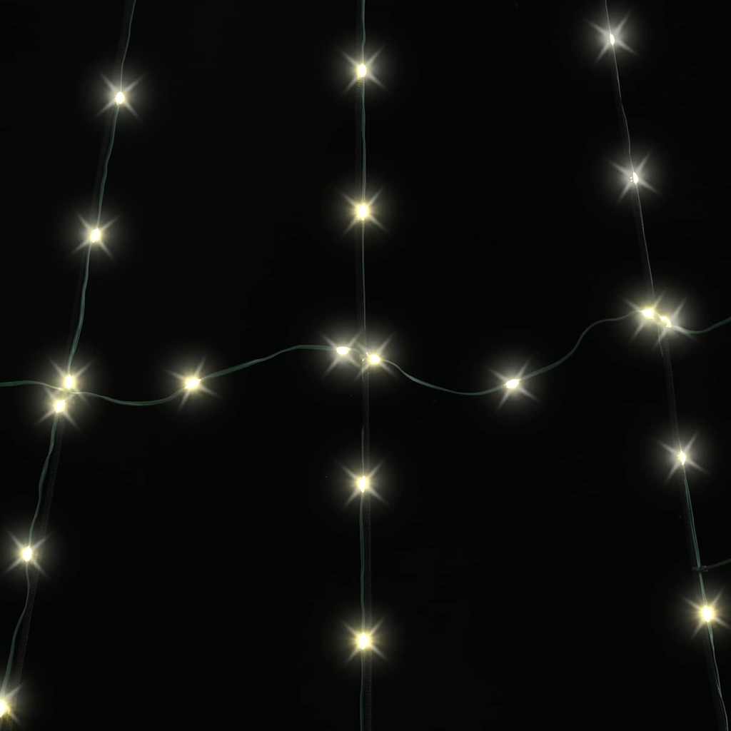 Albero di Natale a LED con picchetti da terra, bianco caldo, 500 cm, metallo