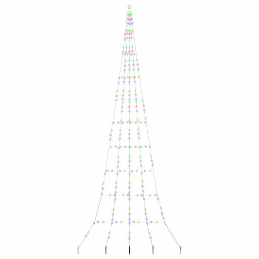 LED Weihnachtsbaum mit Erdspießen Mehrfarbig 511 cm Metall