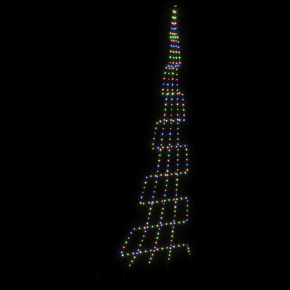 LED Weihnachtsbaum mit Erdspießen Mehrfarbig 511 cm Metall