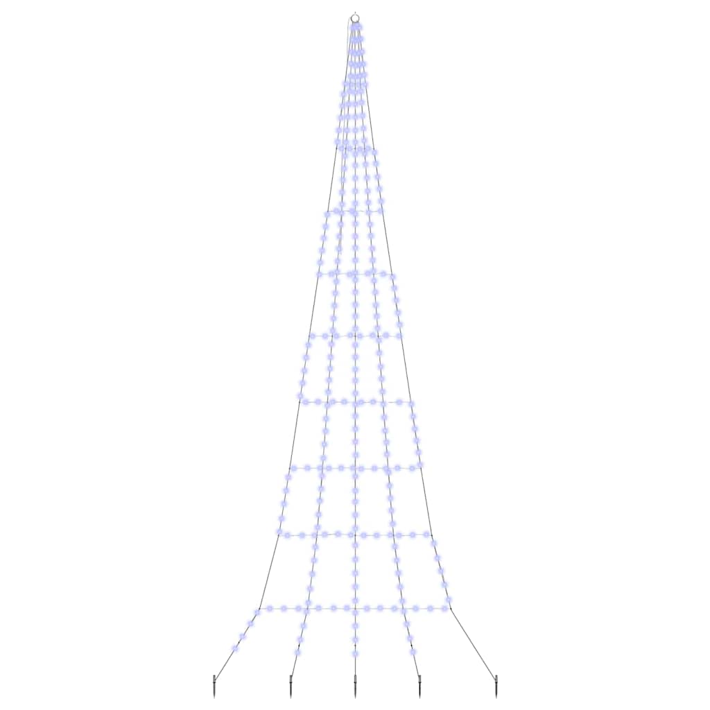 LED Weihnachtsbaum mit Erdspießen Blau 511 cm Metall