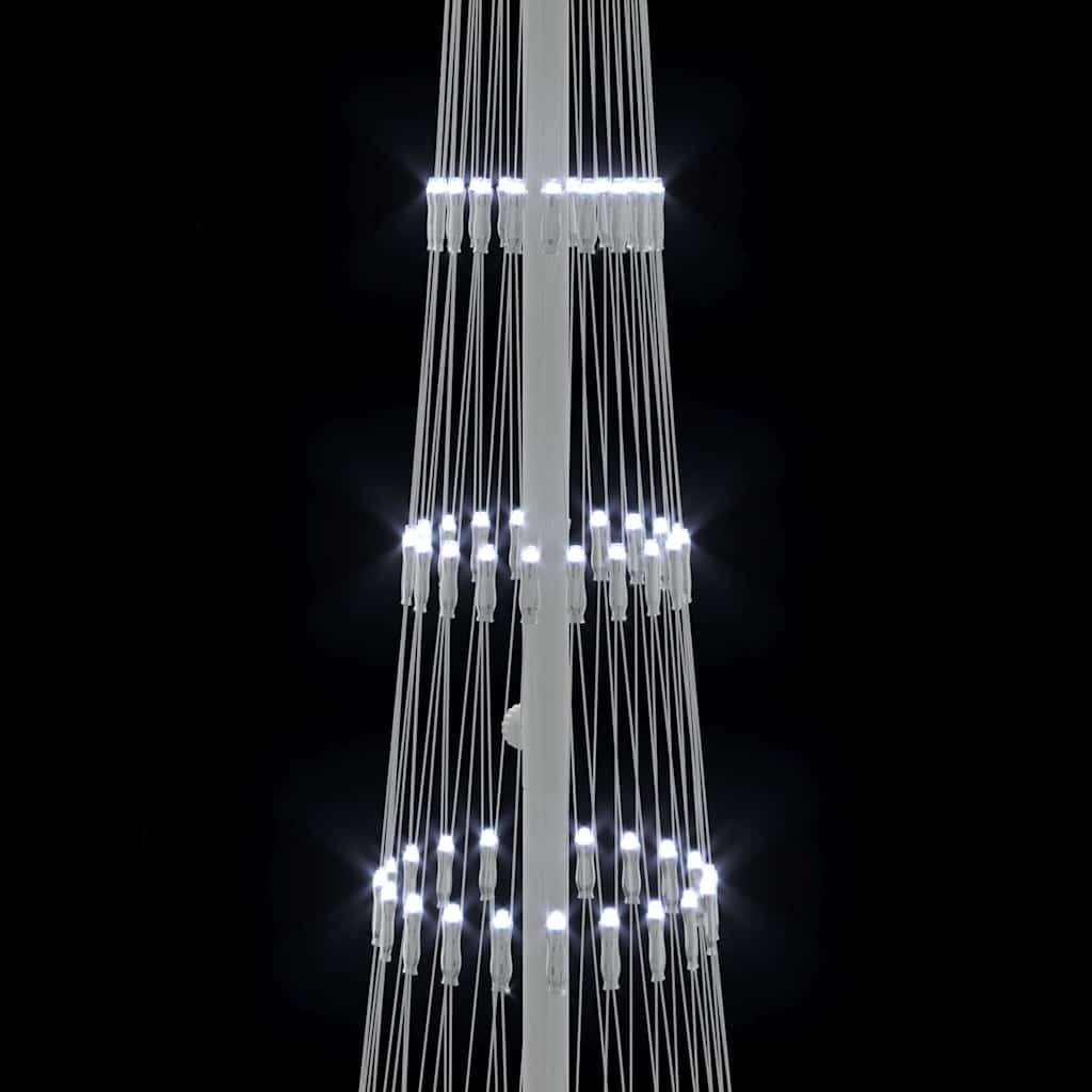 LED-Weihnachtsbaum mit Ständer Kaltweiß 51 x 51 x 190 cm Metall