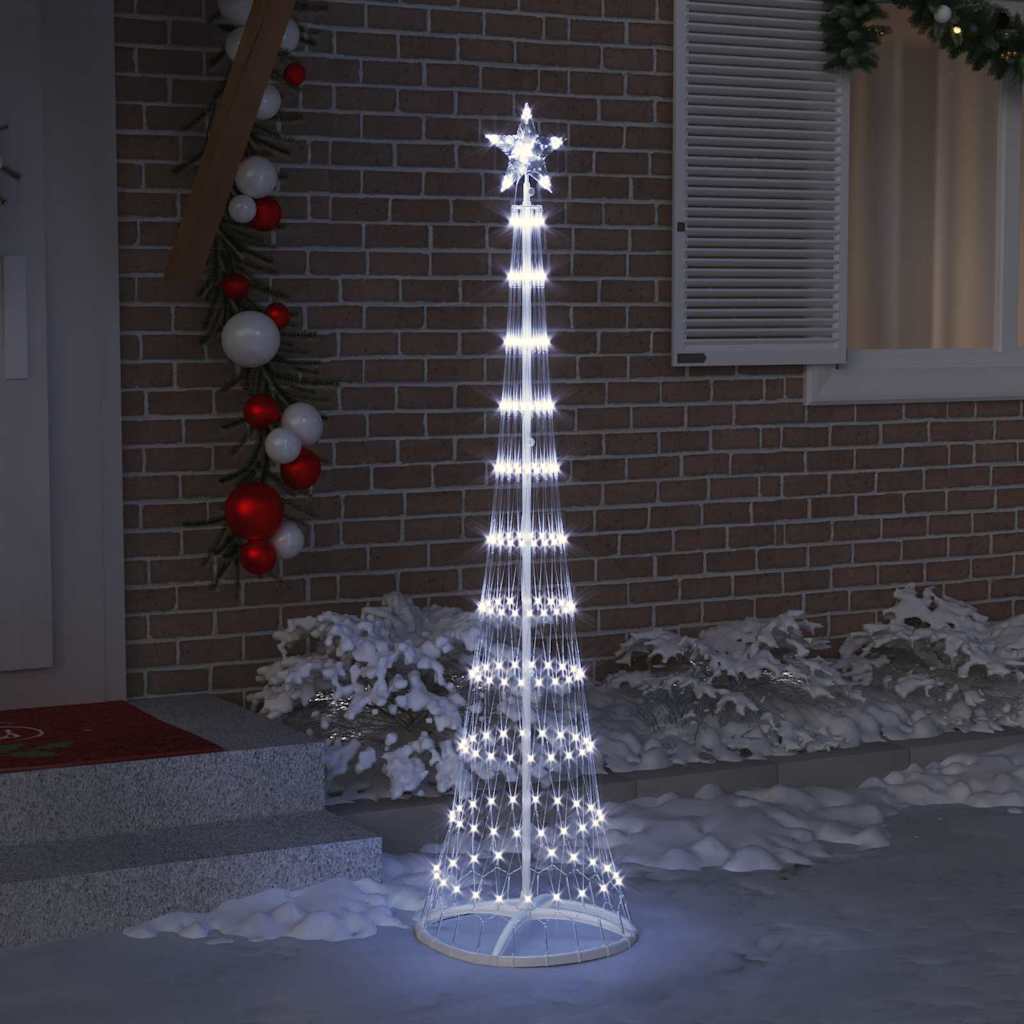 LED-Weihnachtsbaum mit Ständer Kaltweiß 51 x 51 x 190 cm Metall