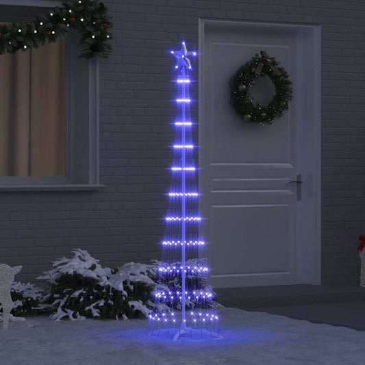 LED-Weihnachtsbaum mit 230 LEDs Blau 51 x 51 x 190 cm Metall